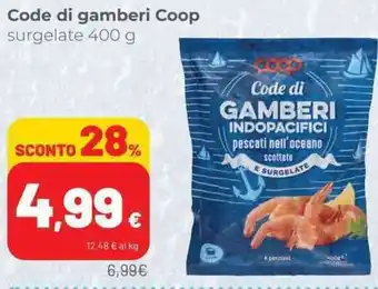 Coop Code di gamberi Coop surgelate 400 g offerta