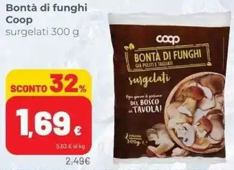Coop Bontà di funghi Coop surgelati 300 g offerta