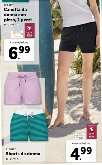 Lidl esmara® Shorts da donna Misure: S-L offerta