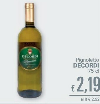 Unes Decordi Pignoletto offerta