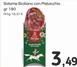 Famila Superstore Salame siciliano con pistacchio offerta