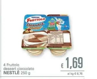 Unes Nestlè 4 Fruttolo Dessert Cioccolato offerta
