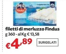 Pam Findus Filetti di merluzzo offerta