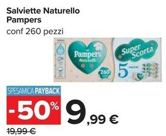 Carrefour Pampers Salviette Naturello offerta