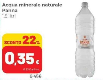 Coop Acqua minerale naturale Panna 1,5 litri offerta