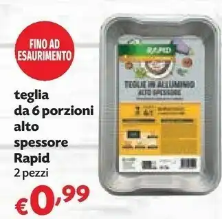 Pam Rapid Vaschette alluminio offerta