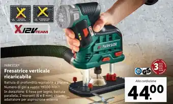 Lidl PARKSIDEⓇ Fresatrice verticale ricaricabile offerta