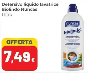 Coop Detersivo liquido lavatrice Biolindo Nuncas 1 litro offerta