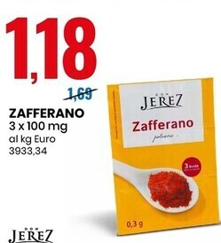 Eurospin Don jerez zafferano offerta