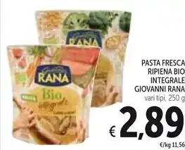 Spazio Conad Rana pasta fresca ripiena bio integrale offerta