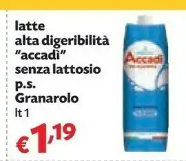 Pam Accadì Latte Granarolo offerta