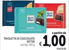 Spazio Conad Ritter sport tavoletta di cioccolato offerta