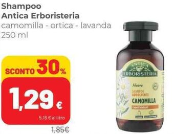 Coop Shampoo Antica Erboristeria camomilla - ortica - lavanda 250 ml offerta