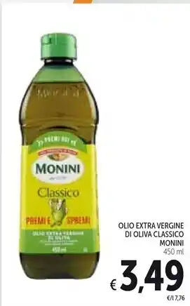 Spazio Conad Monini olio extra vergine di oliva classico offerta