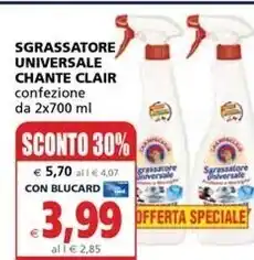 Il Gigante Chanteclair sgrassatore offerta