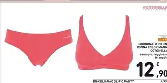 Spazio Conad Cotonella coordinato intimo donna color mania offerta