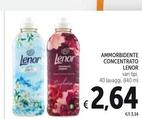 Spazio Conad Lenor ammorbidente concentrato offerta