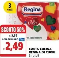 Il Gigante Regina carta cucina di cuori offerta