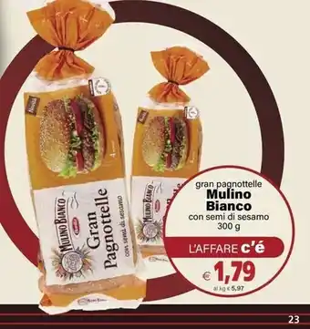 Il Gigante Mulino bianco gran pagnotelle con semi di sesamo offerta