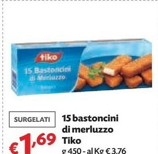 Tiko 15 Bastoncini Di Merluzzo