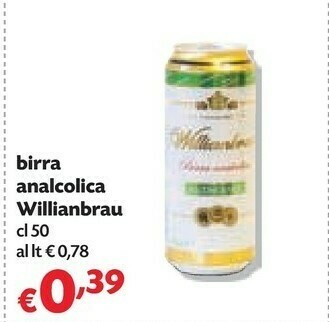 Willianbrau - Birra Analcolica 500 G(ml)