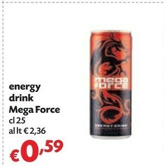 Pam Mega force Energy Drink offerta