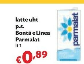 Pam Parmalat Latte parzialmente scremato offerta