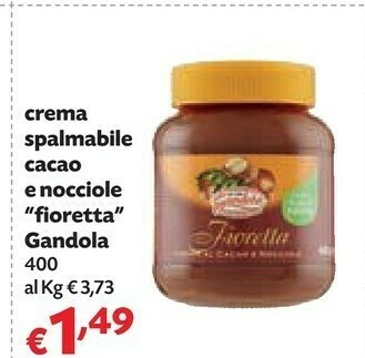 Pam Gandola Crema Spalmabile Cacao E Nocciole Fioretta offerta