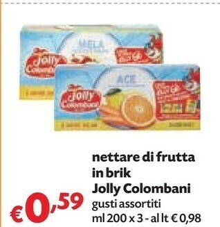 Pam Jolly colombani Nettare Di Frutta In Brik offerta