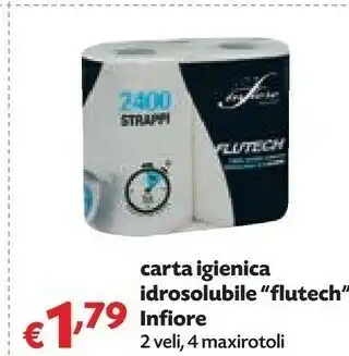Pam Infiore Carta Igienica Idrosolubile Flutech offerta