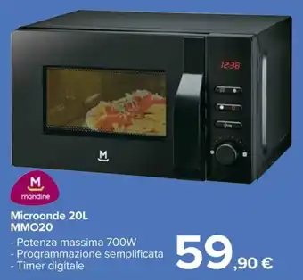 Carrefour Market mandine Microonde 20L MMO20 offerta