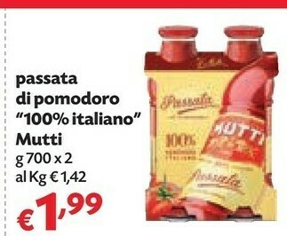 Pam Mutti Passata Di Pomodoro 100% Italiano offerta