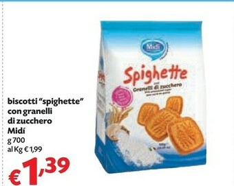 Pam Midi Biscotti Spighette Con Granelli Di Zucchero offerta