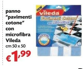 Pam Vileda Panno Pavimenti Cotone Con Microfibra offerta