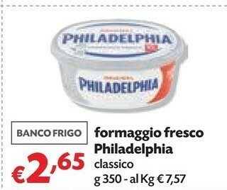 Panorama Philadelphia Formaggio Fresco offerta