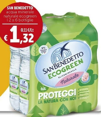 Deco Supermercati San Benedetto Acqua Minerale Naturale 2000 G(ml) offerta