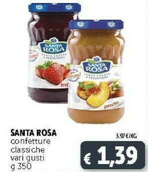 Deco Supermercati Santa rosa Confettura Extra Di Pesche 350 G(ml) offerta