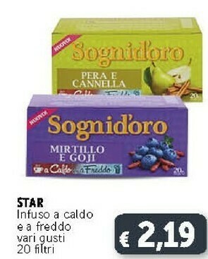 Deco Supermercati Star Gli Infusi Sogni D'Oro Menta 40 G(ml) offerta