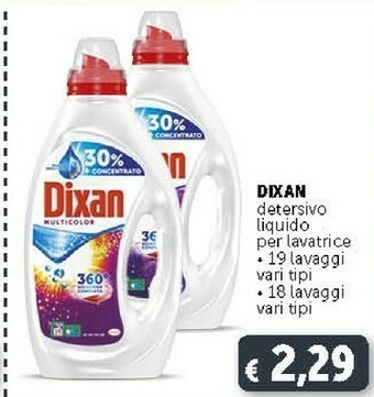 Deco Supermercati Dixan Detersivo Liquido Per Lavatrice offerta