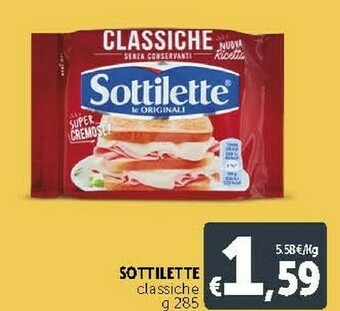 Deco Supermercati Mondelez Sottilette Le Originali Classiche 285 G(ml) offerta