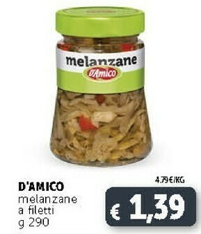 Deco Supermercati D'Amico Melanzane A Filetti 290 G offerta