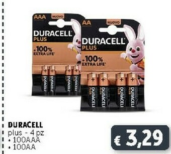 Deco Supermercati Duracell Alcaline Plus AAA Batteria Monouso Mini Stilo AAA Alcalino offerta