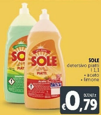 Deco Supermercati Sole Detersivo Piatti offerta
