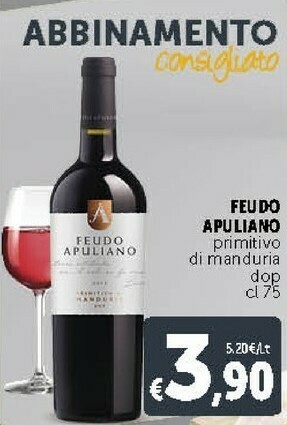 Deco Supermercati Feudo Apuliano Primitivo Di Manduria DOP 750 Ml offerta