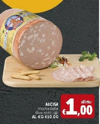 Deco Supermercati Alcisa Mortadella Due Torri IGP offerta