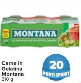 Carrefour Montana Carne in Gelatina 210 g offerta