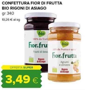 Tigre CONFETTURA FIOR DI FRUTTA BIO RIGONI DI ASIAGO gr 340 offerta