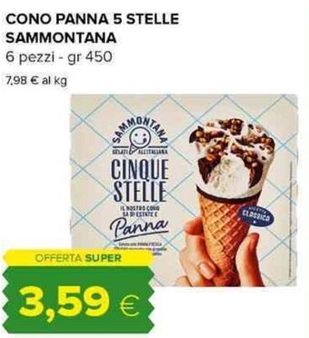 Tigre CONO PANNA 5 STELLE SAMMONTANA 6 pezzi - gr 450 offerta