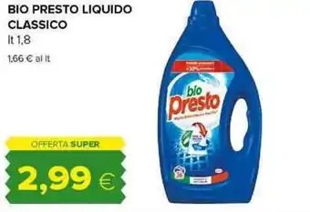 Tigre BIO PRESTO LIQUIDO CLASSICO lt 1,8 offerta