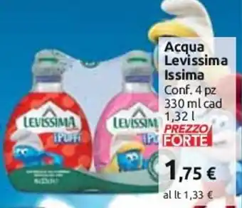 Carrefour Acqua Levissima Issima Conf. 4 pz 330 ml cad 1,32 l offerta